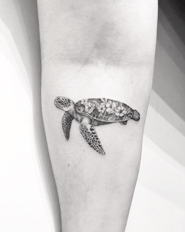 Beautiful Example Of Sea Turtle Tattoo With Their Meanings