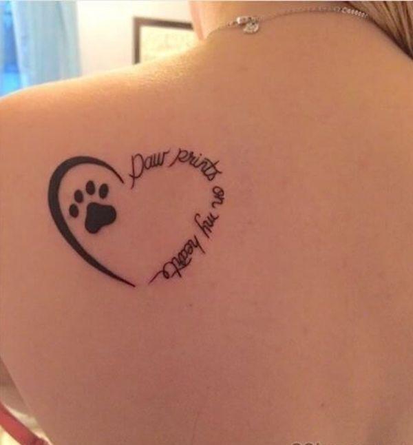 Heart with Dog Name Tattoo