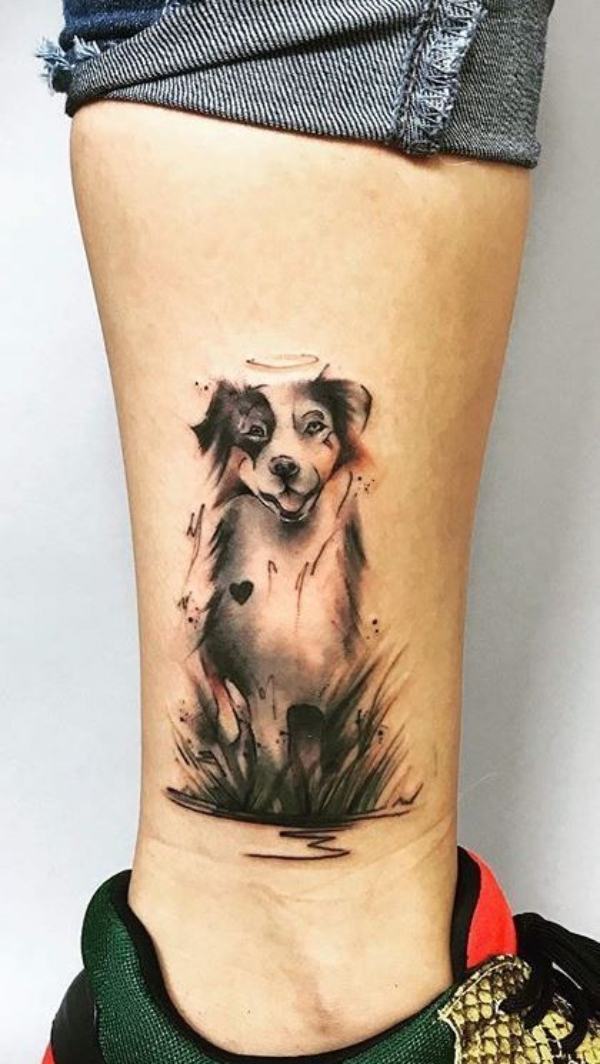 Minimalistic Dog Tattoo Designs and Ideas