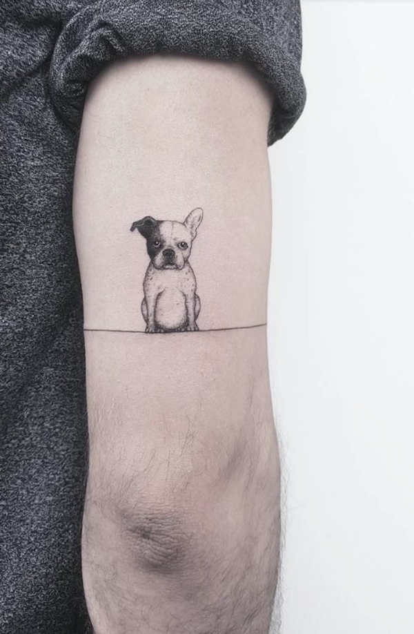 Dog Outline Tattoo