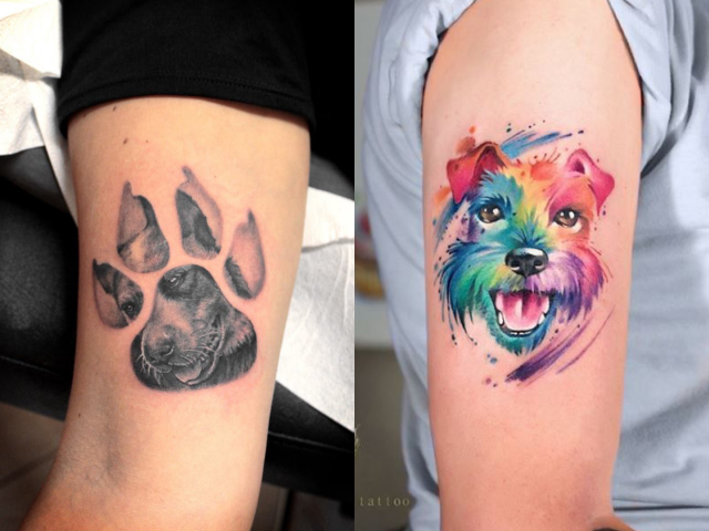 40 Minimalistic Dog Tattoo Designs and Ideas - Four Paw Square